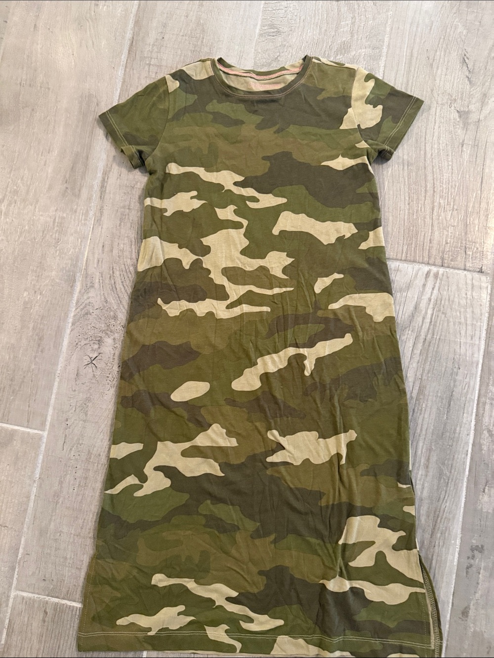 Crewcuts Olive & Tan Camo Short Sleeve Dress